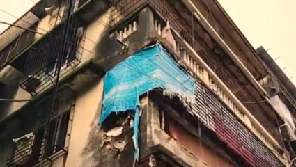 Nalasopara | रहिवासी इमारत एका बाजून कलंडली, सुदैवाने जिवितहानी नाही