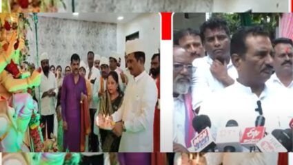 Pratap Patil Chikhalikar : सर्व पक्ष नेते आणि प्रशासनासह गणेश आरती, संयमाने विसर्जन करण्याची विनंती