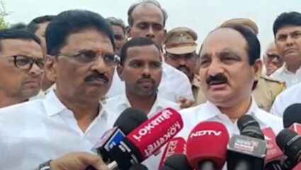 Parbhani : मदत व पुनर्वसन मंत्री मकरंद पाटील यांनी केली नुकसानीची पाहणी