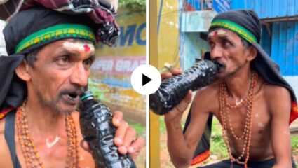 चपाती-भाजी नाही तर इंजिन ऑईल पिऊन जगतोय हा माणूस; रोजचा 7 ते 8 लिटरचा खुराक… Viral Video पाहून उडतील होश