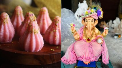 Ganesh Chaturthi 2025 : गणपतीच्या आवडीचे मोदक पण थोड्या हटके अंदाजात, घरी बनवा सुगंधित अन् चवदार Rose Coconut Modak