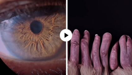 ओसाड जागा अन् आतमध्ये दडलीयेत जणू हजारो बोटं, मानवी डोळ्याला 1000x झूम केल्यावर दिसून आलं हादरवणारं दृश्य; Video Viral