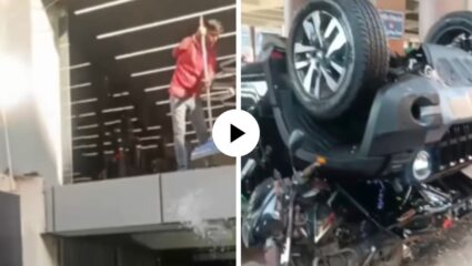 5 रुपयांच्या लिंबूने 15 लाखाच्या थारचा केला चक्काचूर; एक चूक अन् घडली आयुष्यभराची अद्दल; घटनेचा धक्कादायक Video Viral