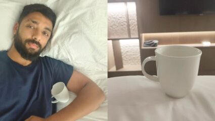 Varun Chakravarthy कोणाला ऐकत नाही! ट्राॅफी नाही तर काय झालं, कपला मिठी मारुन झोपला मिस्ट्री स्पिनर… काही तासात Post Viral