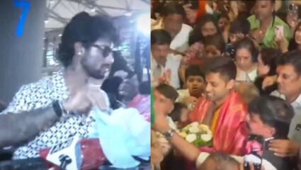 पाकिस्तानला पराभूत केल्यानंतर भारताच्या खेळाडूंचे मायदेशात जंगी स्वागत! चाहत्यांनी तिलक आणि सूर्याच्या नावाच्या दिल्या घोषणा