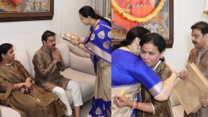 Chitra Wagh Prasad lad bhaubeej:  चित्रा वाघ अन् प्रसाद लाड यांची खास भाऊबीज; म्हणाले, “आज आमच्या देवाभाऊंमुळे…”