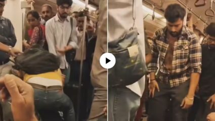 दिल्ली मेट्रोचा थरार! एकाने कानशिलात लगावली, तर दुसऱ्याने लाथ घातली अन्…; तरुणांच्या हाणामारीचा VIDEO तुफान व्हायरल