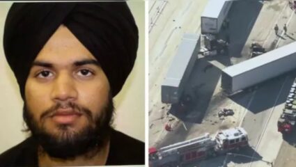 भयानक अपघात! अमेरिकेत अवैधरित्या राहणाऱ्या भारतीय ट्रक चालकाने अनेक गाड्यांना दिली धडक ; घटनेचा VIDEO VIRAL