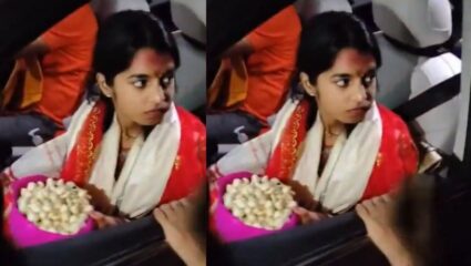 Maithili Thakur Makhana In Paga: निवडणुकीच्या आधी मैथिली ठाकुरने केला बिहारींचा मोठा अपमान; पागमध्ये भरुन खाल्ला मखाना