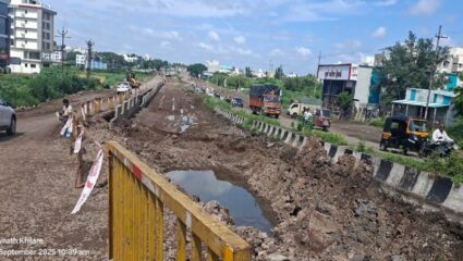 पंढरपूर-आळंदी पालखी मार्गाचे काम संथ गतीने; पंढरपूरकरांना करावा लागतोय अडचणींचा सामना