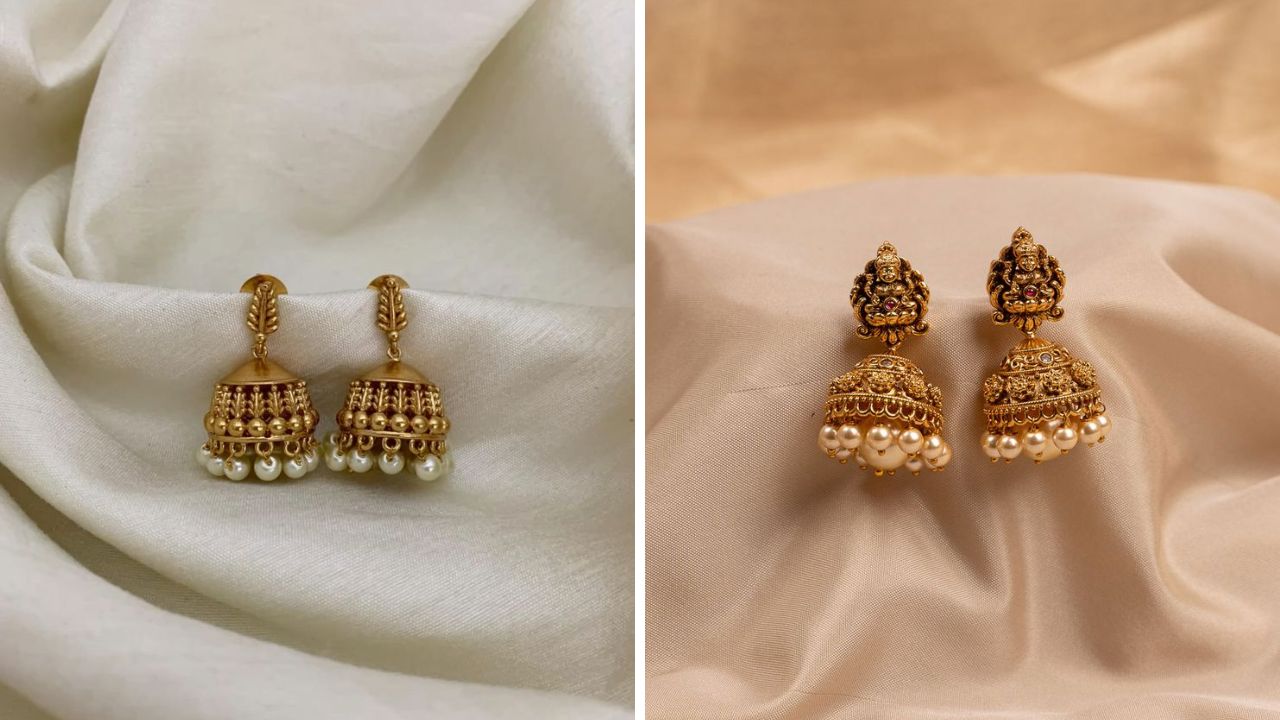 काहींना खूप जास्त नाजूक दागिने घालायला आवडतात. त्यामुळे तुम्ही १ किंवा २ ग्रॅम वजनातील या डिझाईनचे झुमके खरेदी करू शकता. 