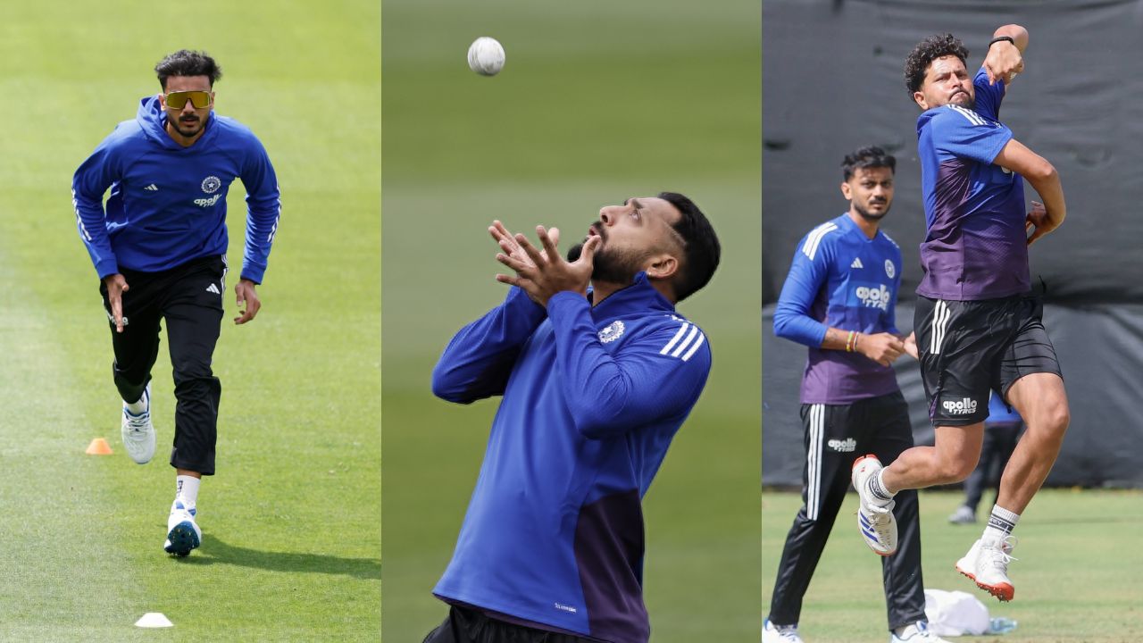 कॅनबेराच्या मनुका ओव्हलची खेळपट्टी फलंदाजांसाठी अनुकूल मानली जाते, जिथे सातत्यपूर्ण उसळी आणि वेग आहे. त्यामुळे, यावेळी संघाला वेगवान गोलंदाजांवर जास्त अवलंबून राहावे लागेल. आशिया कपमध्ये भारताने तीन फिरकी गोलंदाजांसह खेळले, कुलदीप यादव , अक्षर पटेल आणि वरुण चक्रवर्ती. फोटो सौजन्य - बीसीसीआय