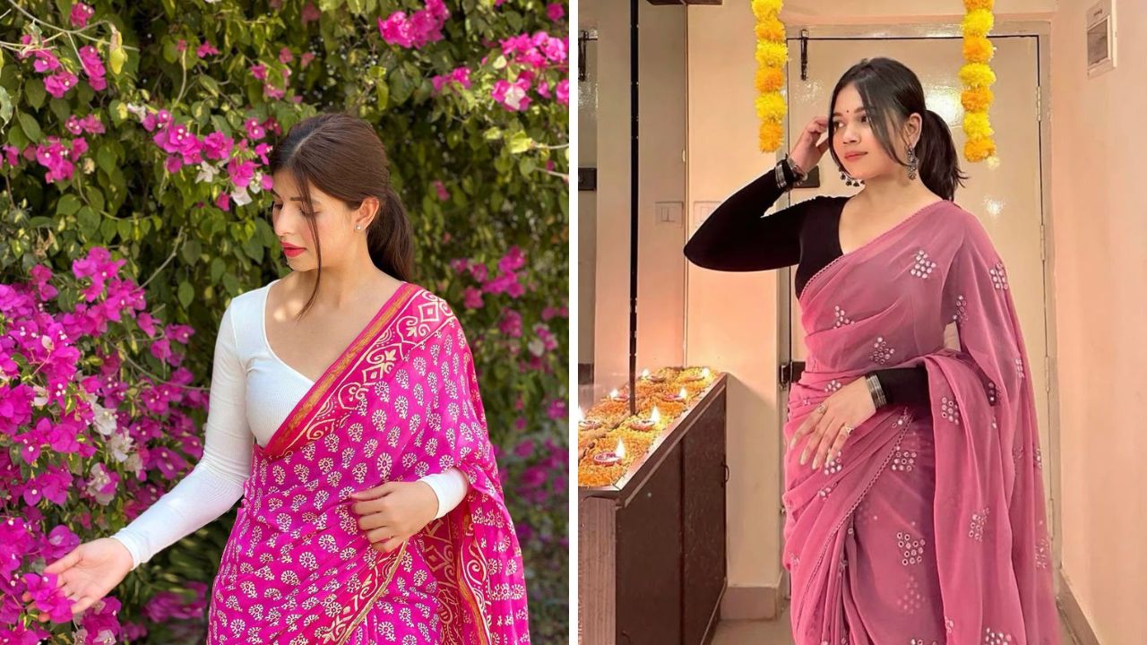 सर्वच महिलांच्या कपाटात असंख्य क्रॉप टॉप असतात. फुल स्लीव्ह क्रॉप टॉप कोणत्याही रंगाच्या कॉटन साडीवर अतिशय सुंदर दिसतो. क्रॉप टॉप तुम्ही ऑनलाइन आणि ऑफलाइन दोन्ही ठिकाणी खरेदी करू शकता.