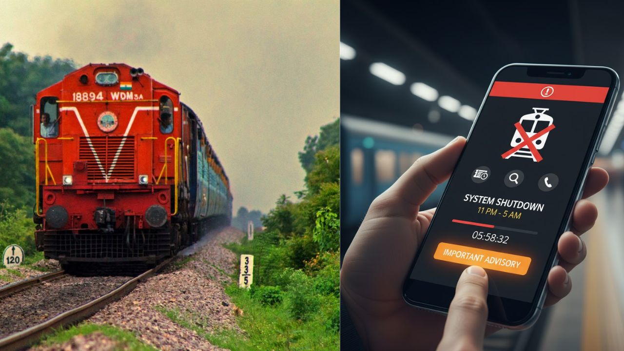 Indian Railway: कृपया प्रवाशांनी लक्ष द्या! तिकीट बुकिंगपासून चौकशीपर्यंत… रेल्वेची संपूर्ण प्रणाली ६ तास बंद राहणार