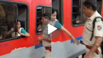 Viral Video: ट्रेनच्या खिडकीजवळ फोन वापरणाऱ्या महिलेचा RPF जवानाने मोबाईल हिसकावला; पुढचा प्रकार पाहून सगळेच हैराण…