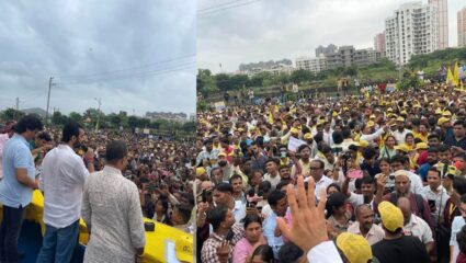 खड्ड्यांच्या संतापाने वसई-विरार पेटले! ‘४०० कोटींची एफ.डी. गेली कुठे?’; क्षितीज ठाकूर यांच्या नेतृत्वाखाली पालिकेवर ‘पिवळे वादळ’