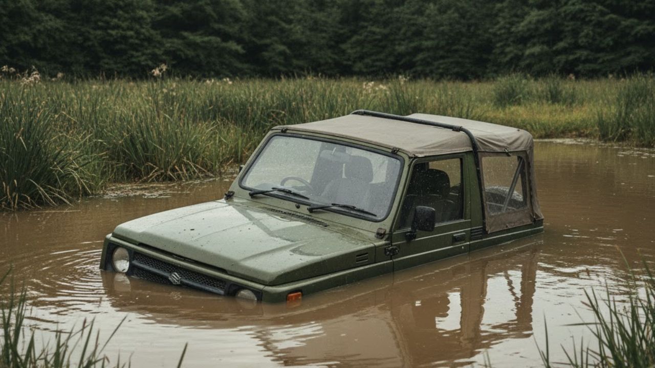 Google Maps ने दिला ना धोका! थेट नदीत घातली Maruti Gypsy, मालकाला बसला चांगलाच फटका