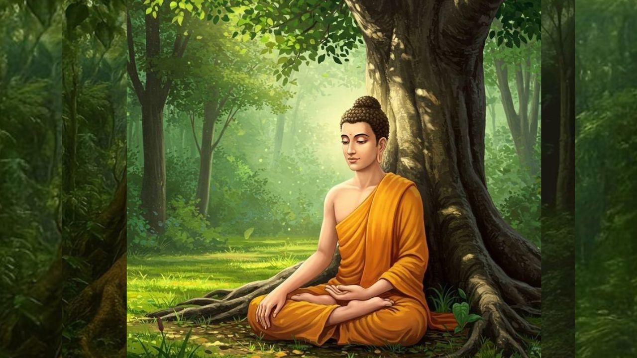 काही जाणकरांच्या मते असं सांगितलं जातंं की, एकदा भर उन्हात बुद्ध तपश्चर्येला बसले होते त्यावेळी प्रखर उन्हाने त्यांच्या डोक्याला त्रास होत होता. 