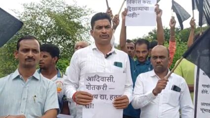 Karjat News : पाली भूतिवली धरण प्रकल्पग्रस्त आक्रमक; बोटिंग सुविधेला गावकऱ्यांनी दर्शवले काळे झेंडे