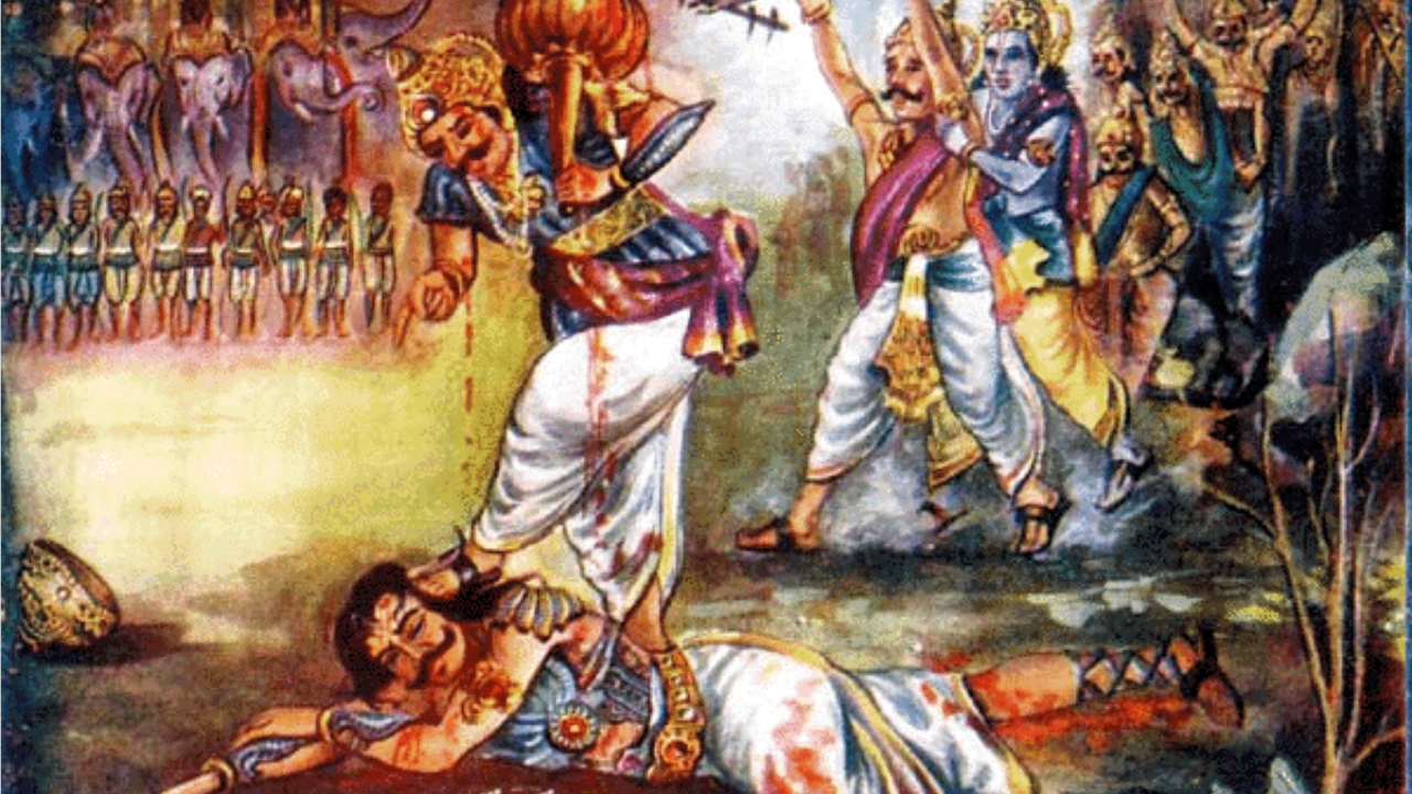 द्रोणांना वाटले की त्यांचा पुत्र अश्वत्थामा मेला, त्यांनी जागीच हत्यार सोडले आणि मौन अवस्थेत गेले, याचा फायदा घेत धृष्टद्युम्नाने त्यांच्यावर हल्ला करत त्यांना ठार केले. 