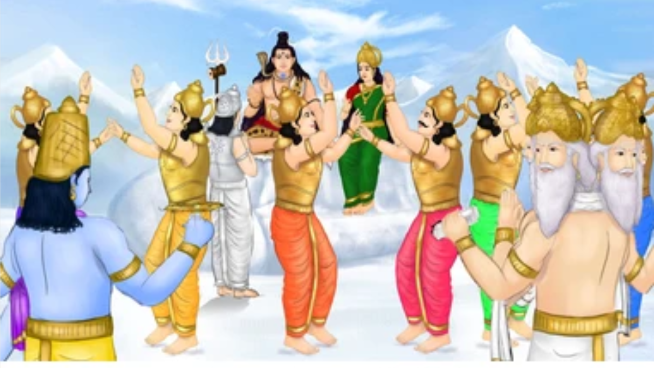 दिती नावाच्या पत्नीकडून दैत्य म्हणजे असुरांची निर्मिती झाली तर आदिती नावाच्या पत्नीकडून आदित्य म्हणजेच देवांची निर्मिती झाली. 