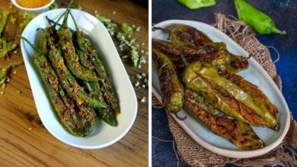 Bharli Mirchi Recipe : भाजी काय करावं ते सुचत नाही? मग झटपट घरी बनवा गावरान स्टाईल ‘भरली मिरची फ्राय’