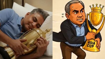 ट्रॉफी चोर! आशिया कप पळवून नेताच युजर्सने उडवली मोहसीन नक्वीची खिल्ली; सोशल मीडियावर मजेदार Memes Viral