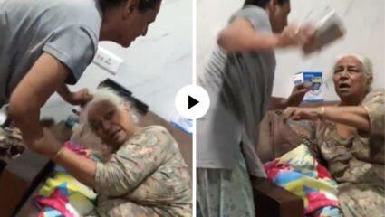 सून बनली कैदाशीण…! हात पिरगळला, केस ओढले अन् हातातल्या ग्लासाने केली मारहाण; सासूच्या मारहाणीच्या Video Viral