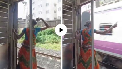 महिलेने चालू ट्रेनमध्ये मोटरमॅनवर निशाणा साधत काचेवर मारला भलामोठा दगड, मग पुढे जे घडलं… इंटरनेटवर जोरदार Video Viral