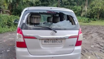 Raigad News : राजकीय सुडबुध्दीने  कारची काच फोडली;  रेवदंडा पोलीस ठाण्यात अज्ञातांच्या विरोधात तक्रार दाखल 