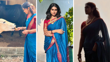 ‘अपने ही रंग में मुझको…’ रिंकूची सोबर दिवाळी, कॉटन खणाच्या साडीत मराठमोळा साज