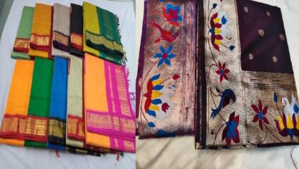 मुनिया पैठणीला स्त्रियांची पसंती; बनारसी साडी ठरतेय यंदाच्या दिवाळीचे आकर्षण