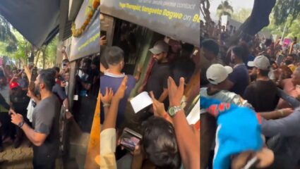 रोहित शर्माची क्रेझ, चाहत्यांनी लावले हिटमॅनच्या नावाचे नारे! कोच अभिषेक नायरने बनला बाॅडीगार्ड; Video Viral