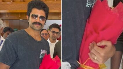 रश्मिकासोबतच्या साखरपुड्याच्या अफवांदरम्यान विजय देवरकोंडा स्पॉट; चाहत्यांना दिसली एंगेजमेंट रिंग