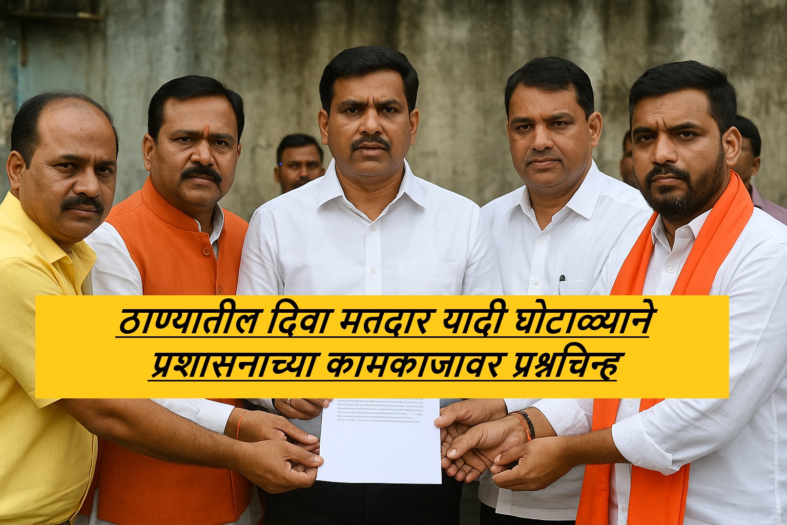 Thane News : – ठाण्यातील दिवा मतदार यादी घोटाळ्याने प्रशासनाच्या कामकाजावर प्रश्नचिन्ह ? Thane- Diva Political News, Voter list