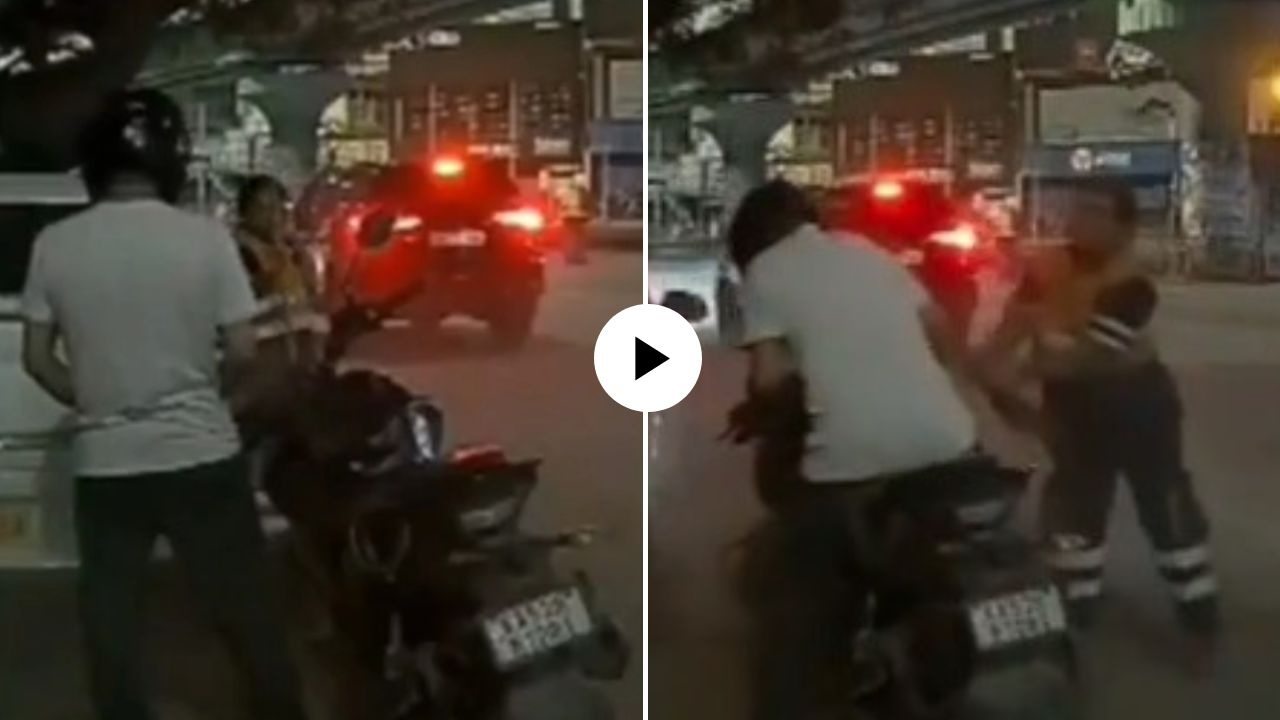 स्वच्छता कर्मचारीसमोर तरुणाचं ‘ते’ अश्लील कृत्य; संतापून महिलेनं झाडूनं धु, धु, धुतलं, Video Viral