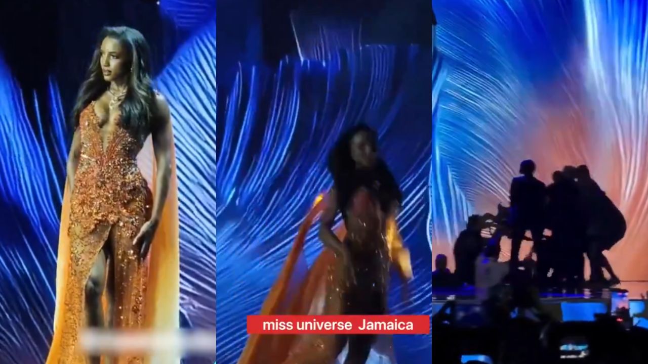 Miss Universe 2025 : पाय घसरला अन् मिस जमैका स्टेजवरून पडली, झाला मोठा अपघात! रुग्णालयात केलं दाखल; Video Viral