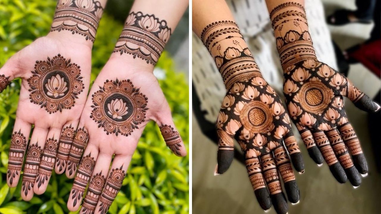 काहींना अतिशय मिनिमल मेहंदी डिझाईन काढायला खूप जास्त आवडते. मिनिमल मेहंदीमध्ये तुम्ही हातांवर कमळ फुले आणि इतर बारीक नक्षीकाम करू शकता.