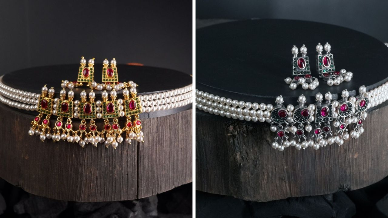 चिंचपेटी केवळ मोत्यामध्ये नाहीतर ऑक्सिडाइज दागिन्यांमध्ये सुद्धा उपलब्ध आहे. कॉटन साडी किंवा मल कॉटन फॅब्रिकची साडी परिधान केल्यानंतर ऑक्सिडाइज चिंचपेटी तुम्ही घालू शकता.