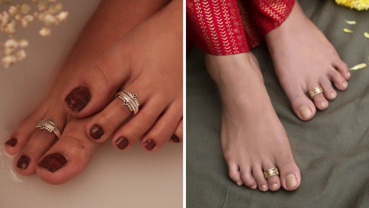 पायांमधील जोडव्या आणि पैंजण एकमेकांशी जोडलेल्या असतात. त्यामुळे नाजूक साजूक डिझाईनच्या जोडव्या नेहमीच्या वापरासाठी घालू शकता. 