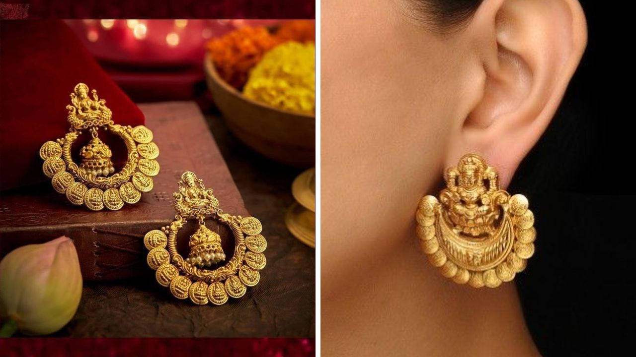 मोराच्या डिझाईनचे कानातले महिलांना खूप जास्त आवडतात. त्यात तुम्ही हत्ती, मोर, देवी सरस्वती किंवा इतर डिझाईन असलेले दागिने खरेदी करू शकता.