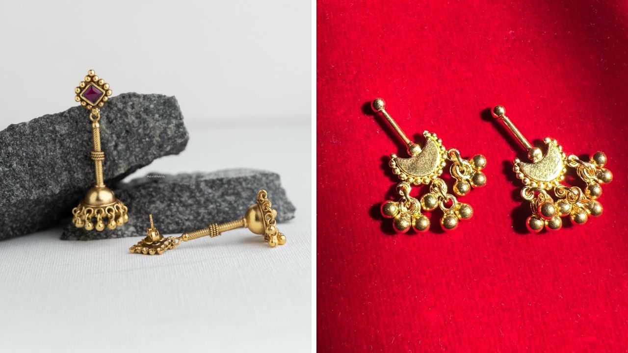 काहींना अतिशय कमी दागिने घालायला खूप जास्त आवडतात. अशांनी मोठ्या आकाराची सुंदर आणि नक्षीदार बुगडी घातल्यास चारचौघांमध्ये लुक सुंदर दिसेल.