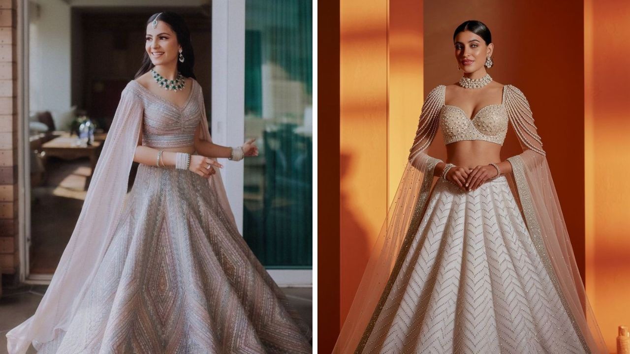 काहींना लग्नात स्टायलिश आणि रॉयल लुक हवा असतो. या लुकसाठी भरीव नक्षीकाम आणि वेगवेगळ्या मण्यांचा वापर केला जातो. 