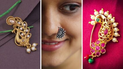 Maharashtrian Peacock Nath: नऊवारी साडीवर उठावदार दिसतील ‘या’ डिझाईनच्या मोर नथ, दिसाल सुंदर आणि देखण्या