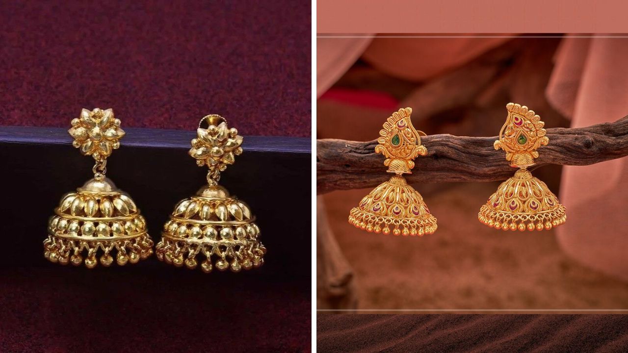 काही मॉर्डन आणि स्टायलिश लुक हवा असतो. अशावेळी तुम्ही या डिझाईनचे झुमके परिधान करू शकता.