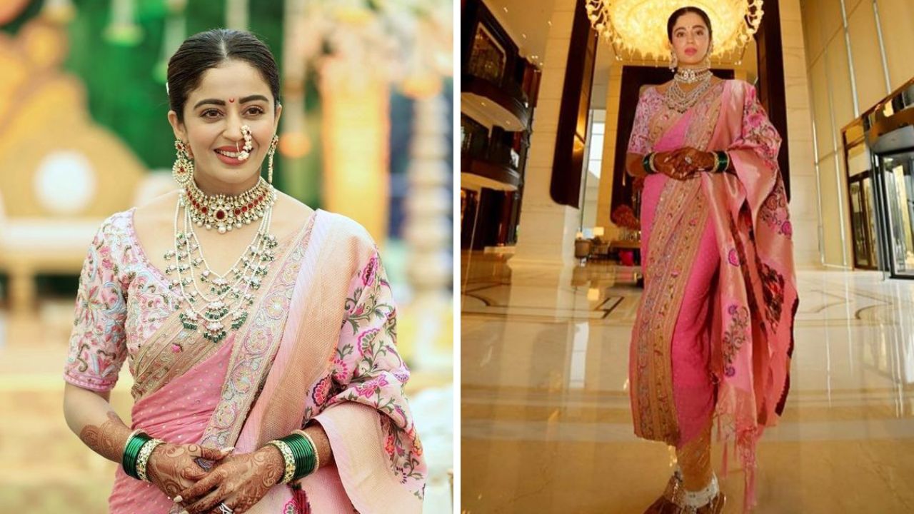 ब्लाऊजच्या प्रिंटला शोभून दिसेल असा शेला परिधान केल्यास तुम्ही लग्नात अतिशय सुंदर दिसाल. डिझायनर साड्यांवर प्रामुख्याने प्रिंटेड शेला उठावदार दिसतो.