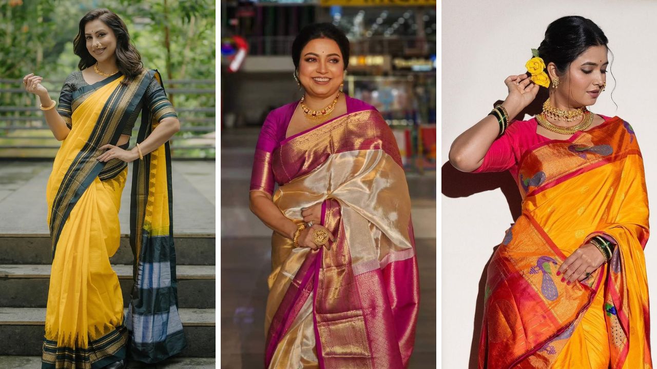 ‘या’ मराठमोळ्या साड्या आहेत महाराष्ट्राची छान, प्रत्येक महिलेच्या वॉर्डरोबमध्ये असायलाच हव्यात; नेसून सौंदर्यात पडेल भर