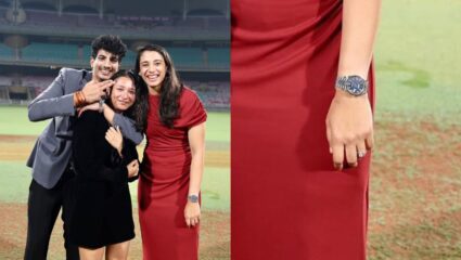Smriti Mandhana पहिल्यांदाच दिसली एंगेजमेंट रिंग घालून; पलाश मुच्छलने या क्रिकेट स्टेडियममध्ये केला प्रपोज
