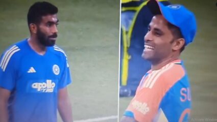 India vs Australia : ‘हा पुन्हा हारला’ जसप्रीत बुमराहने उडवली सुर्यकुमार यादवची खिल्ली! Video Viral