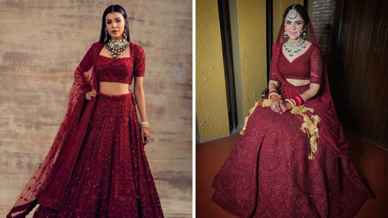 लग्नात अनेकांना मिनिमल लुक हवा असतो. साध्या लेहेंग्यावर हेवी किंवा डायमंड असलेले दागिने घातल्यास लुक उठावदार आणि स्टायलिश दिसेल. 